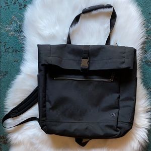 Lululemon Backpack Book Bag Black Tote Gym Bag